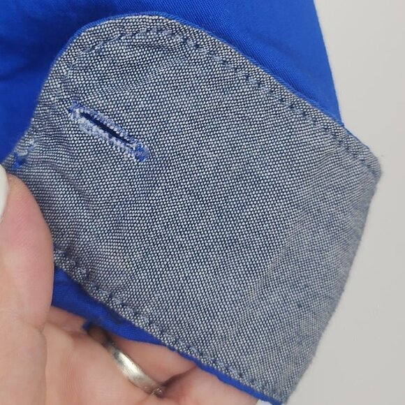 H&M Kids Long-Sleeved Button Down Shirt Boys 9-10Y Bright Blue - Picture 10 of 12